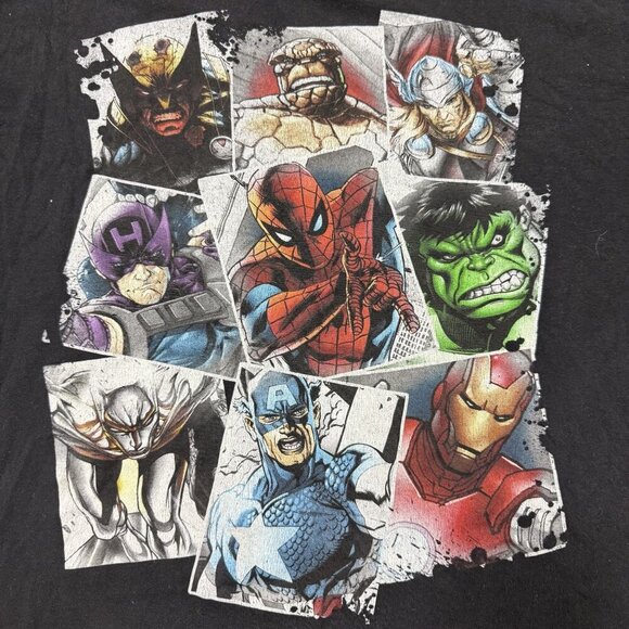 Marvel Comics Mens Size XL Shirt 2012 Mad Engine Spider-Man Wolverine Hulk Thor - Picture 2 of 5